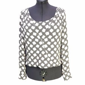 White House Black Market Hi Lo Blouse Faux Wrap 10
